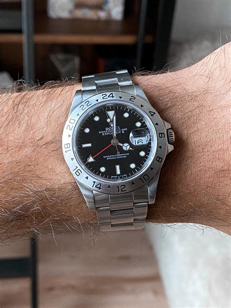 rolex 16570 on wrist|rolex explorer ii 16570 price.